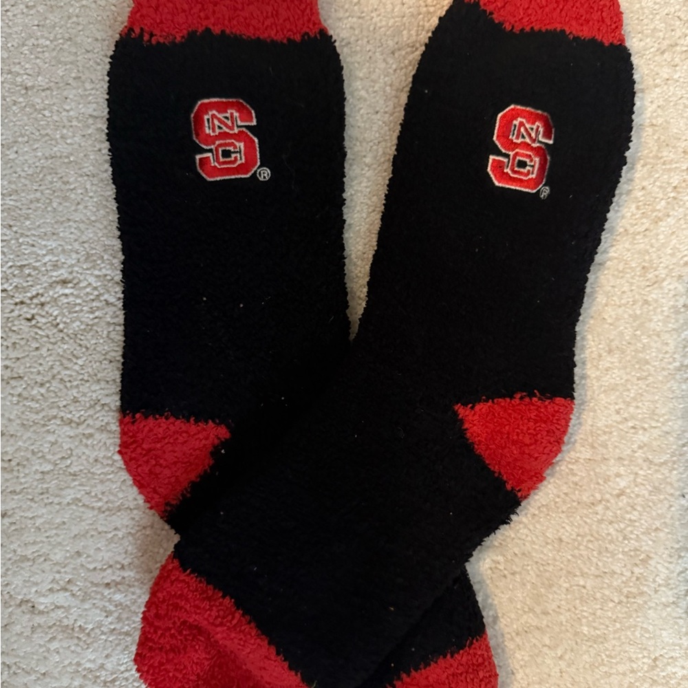 NC State Black and Red Socks